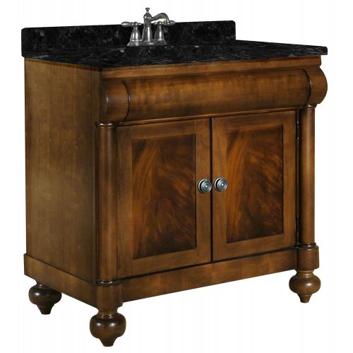  Kaco International Kaco international 348-3000-GN John Adams 30-Inch Vanity in a Brown Cherry Sherwin Williams Finish and Green Granite Top