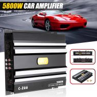 Unbranded 5800 Watt Powerful HIFI 4 Channel 12V Full-Range Car Super Brass Stereo Amplifier Subwoof Amp Audio Amplifiers Stereo High Power Amp Support 4 Speakers For Car Auto Vehicle