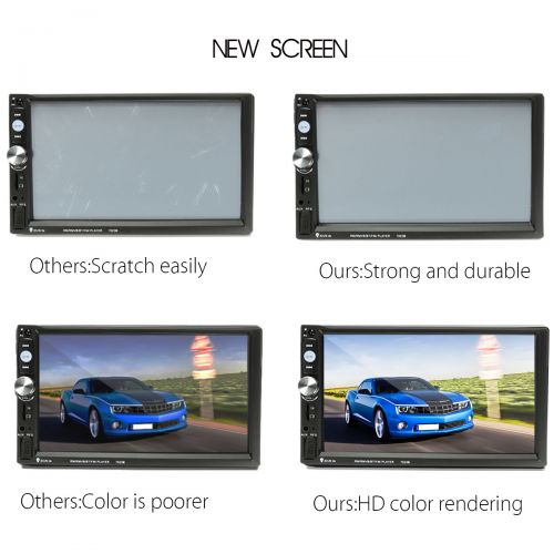  Kadell 7 1080P Touch Screen Car 2 Din Radio AM/FM AUX bluetooth USB Stereo Receiver In-Dash MP3 MP5 Player For Car + Rear View Camera