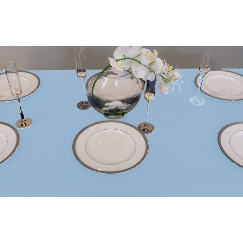  [아마존베스트]Kadut Rectangle Tablecloth (60 x 84 Inch) Baby Blue Rectangular Table Cloth for 5 Foot Table | Heavy Duty | Stain Proof Table Cloth for Parties, Weddings, Kitchen, Wrinkle-Resistan