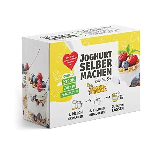  [아마존베스트]Kaese-selber.de Yoghurt Making Starter Set With Instruction (without electricity)