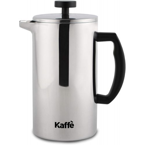  [아마존베스트]Kaffe French Press Coffee Maker. Double-Wall Stainless Steel (6 Cups 0.8L). Extra Filter Included!