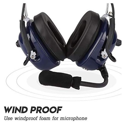  [아마존베스트]-Service-Informationen Kafuty general aviation headset, double plug pilots headphones, 3.5 mm noise suppression headset for pilots and adopt windproof foam, mono audio speakers, GA double plug etc.