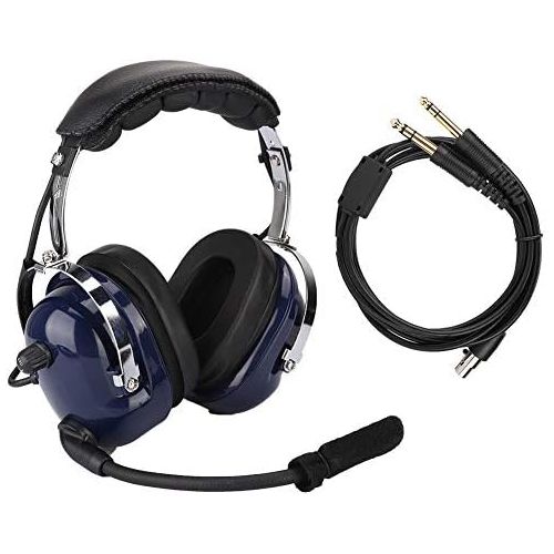  [아마존베스트]-Service-Informationen Kafuty general aviation headset, double plug pilots headphones, 3.5 mm noise suppression headset for pilots and adopt windproof foam, mono audio speakers, GA double plug etc.