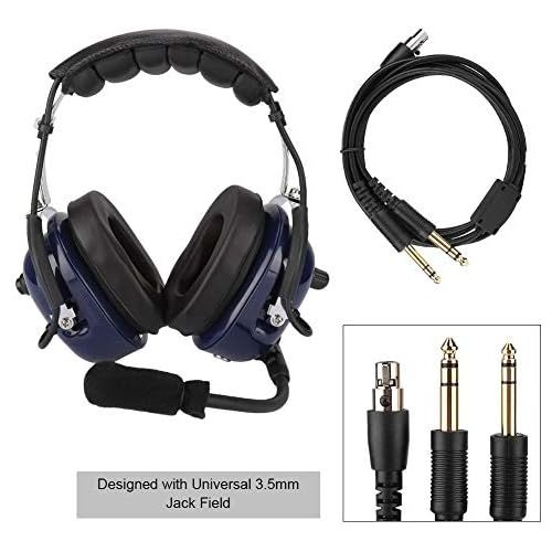  [아마존베스트]-Service-Informationen Kafuty general aviation headset, double plug pilots headphones, 3.5 mm noise suppression headset for pilots and adopt windproof foam, mono audio speakers, GA double plug etc.