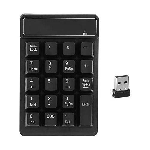  [아마존베스트]Kafuty 19 Keys Wireless Numeric Keypad Input 2.4 GHz Black Waterproof Numeric Keypad Keyboard Extension Comfortable typing for Laptop PC Desktop