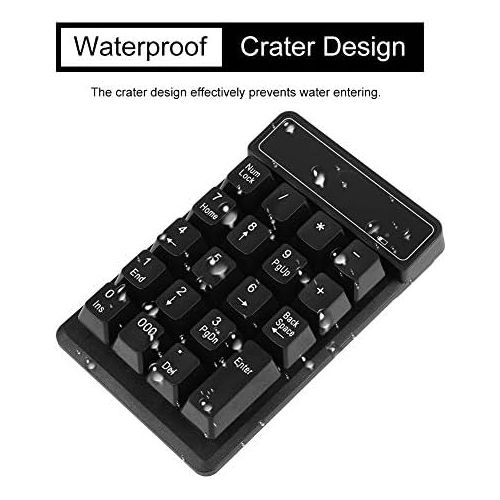  [아마존베스트]Kafuty 19 Keys Wireless Numeric Keypad Input 2.4 GHz Black Waterproof Numeric Keypad Keyboard Extension Comfortable typing for Laptop PC Desktop