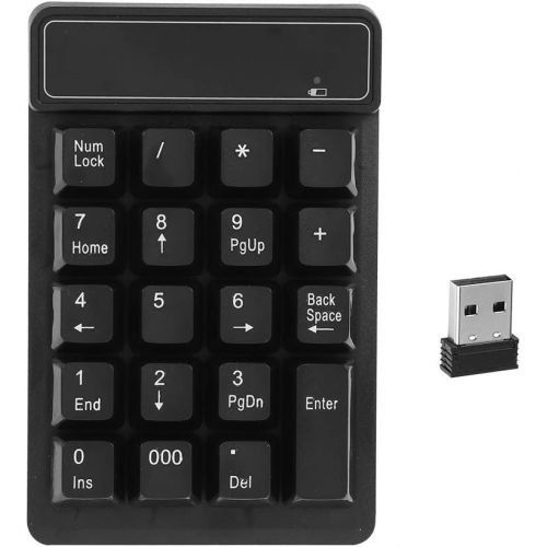  [아마존베스트]Kafuty 19 Keys Wireless Numeric Keypad Input 2.4 GHz Black Waterproof Numeric Keypad Keyboard Extension Comfortable typing for Laptop PC Desktop