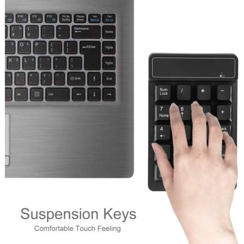  [아마존베스트]Kafuty 19 Keys Wireless Numeric Keypad Input 2.4 GHz Black Waterproof Numeric Keypad Keyboard Extension Comfortable typing for Laptop PC Desktop