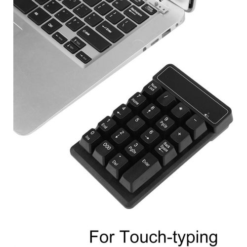  [아마존베스트]Kafuty 19 Keys Wireless Numeric Keypad Input 2.4 GHz Black Waterproof Numeric Keypad Keyboard Extension Comfortable typing for Laptop PC Desktop