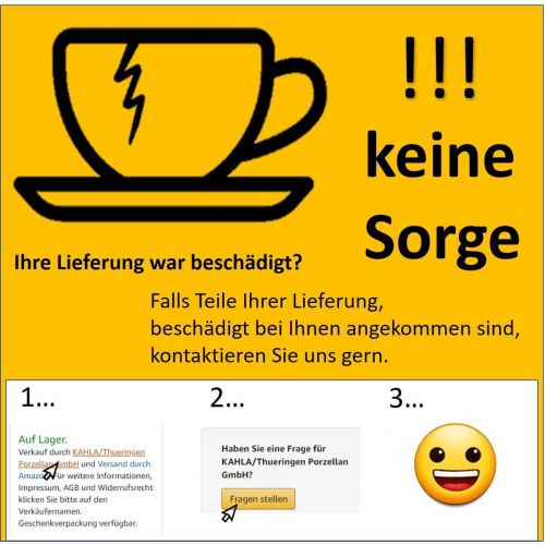  Kahla 050104O72045A Aronda Blaue Linie Porzellan Geschirrset fuer 6 Personen Kaffeeservice Teeservice Fruehstueck Tassen Teller 18-teilig weiss Kaffeeset