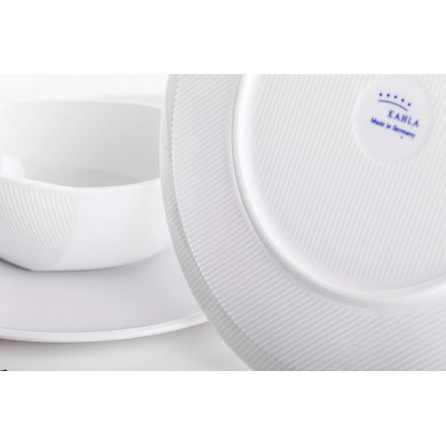  Kahla 02A293A90002C MG O - The Better Place Design 2 Go Magic Grip Set Porzellan Geschirrset fuer 2 Personen 12-teilig Tasse Schale Tellerset weiss Komplettset