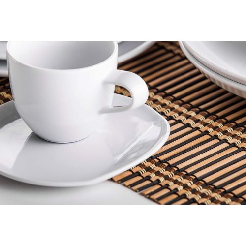  Kahla 02A293A90002C MG O - The Better Place Design 2 Go Magic Grip Set Porzellan Geschirrset fuer 2 Personen 12-teilig Tasse Schale Tellerset weiss Komplettset