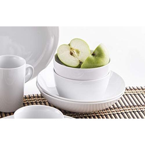  Kahla 39E199A90039C Five Senses Design to go Geschirrset fuer 2 Personen Kombiservice 14-teilig Tafelservice Tasse Schuessel Teller Pastateller Snackteller weiss