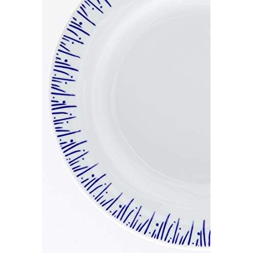  Kahla 57G106O75006C Dinnerware of 4 Wir Machen Blau Porzellan Geschirrset weiss blau Kombiservice 16-teilig Fruehstueckset fuer 4 Personen Snackteller Speiseteller Mueslischuessel Kaffee