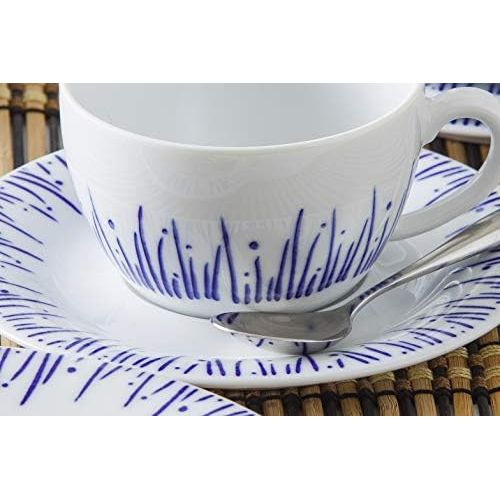  Besuchen Sie den Kahla-Store Kahla 570436O75006C Wir Machen Blau! Pronto Kaffeeservice 6 Person Porzellan 18 Teile Set Geschirr weissblau