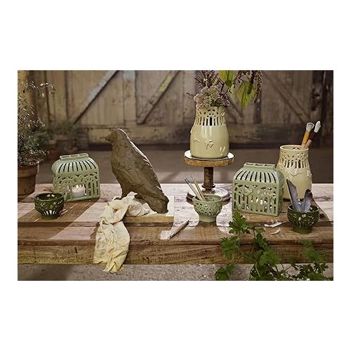  Kahler Design Orangery Garden 691203 Tea Light Holder Ceramic Green Diameter 9.5 cm Height 7.5 cm