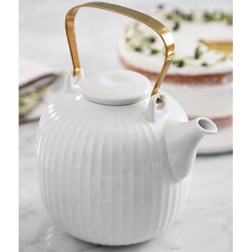  Kahler Teapot, Porcelain, White, 15cm