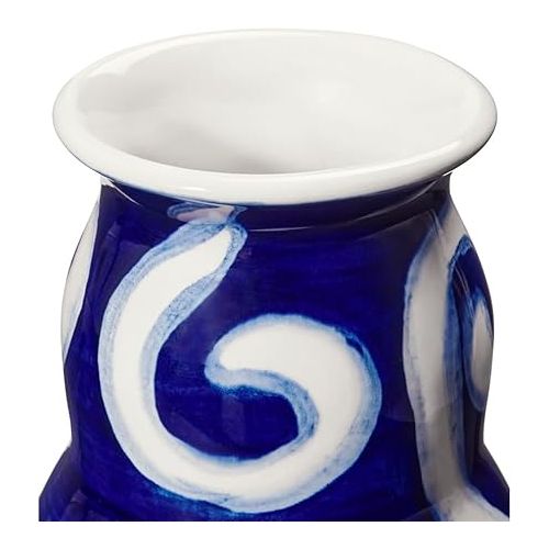  Kahler Design 695012 Tulle Vase Porcelain 13 x 8.5 x 8.5 cm Blue