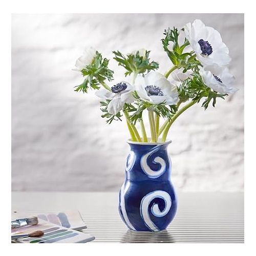  Kahler Design 695012 Tulle Vase Porcelain 13 x 8.5 x 8.5 cm Blue