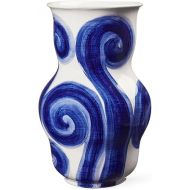 Kahler Design 695015 Tulle Vase Porcelain 22.5 x 14.5 x 14.5 cm Blue