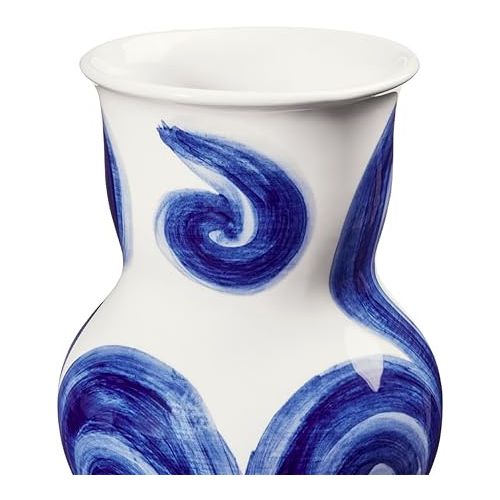  Kahler Design 695015 Tulle Vase Porcelain 22.5 x 14.5 x 14.5 cm Blue