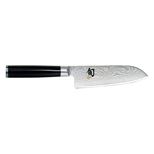  [아마존베스트]Kai Messer Santoku 5.5 (14 cm) DM-0727 - Beidseitig angeschliffen.32-lagige Klinge aus V-10 Goldstahl with 1% Kohlenstoff and 1.5 % Kobalt.Fein laminierter Pakka-Holzgriff in Kasta