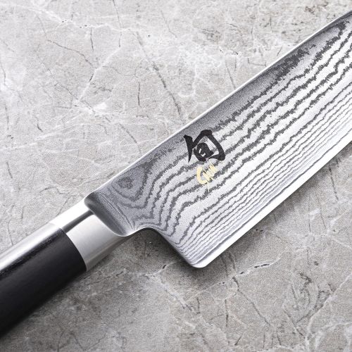  [아마존베스트]Kai Messer Santoku 5.5 (14 cm) DM-0727 - Beidseitig angeschliffen.32-lagige Klinge aus V-10 Goldstahl with 1% Kohlenstoff and 1.5 % Kobalt.Fein laminierter Pakka-Holzgriff in Kasta