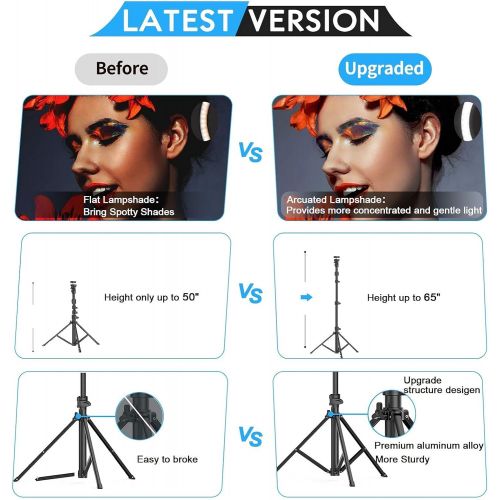  [아마존베스트]Kaiess 10.2 Selfie Ring Light with 65 Adjustable Tripod Stand & Phone Holder for Live Stream/Makeup, Upgraded Dimmable LED Ringlight for Tiktok/YouTube/Zoom/Photography, Compatible with i