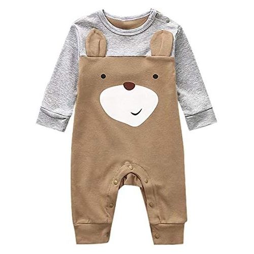  kaifongfu Infant Baby Boys Girls Cute Cartoon Printed Onesies Bodysuits Cotton Romper Jumpsuit Clothes