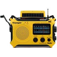 [아마존베스트]Kaito KA500 5-way Powered Solar Power,Dynamo Crank, Wind Up Emergency AM/FM/SW/NOAA Weather Alert Radio with Flashlight,Reading Lamp and Cellphone Charger, Yellow