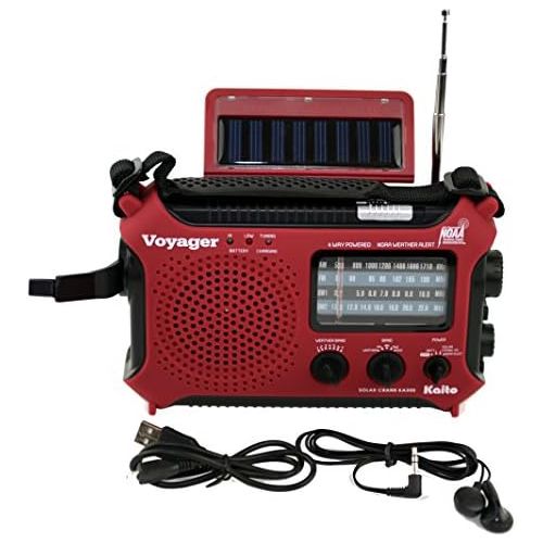  [아마존베스트]Kaito KA500RED 5-Way Powered Emergency AM/FM/SW Weather Alert Radio, Red