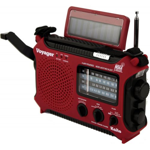  [아마존베스트]Kaito KA500RED 5-Way Powered Emergency AM/FM/SW Weather Alert Radio, Red