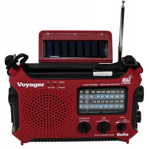  [아마존베스트]Kaito KA500RED 5-Way Powered Emergency AM/FM/SW Weather Alert Radio, Red