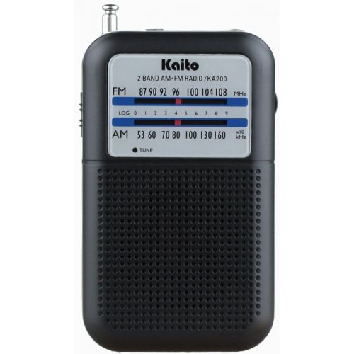  [아마존베스트]Kaito KA200 Pocket AM/FM Radio, Black