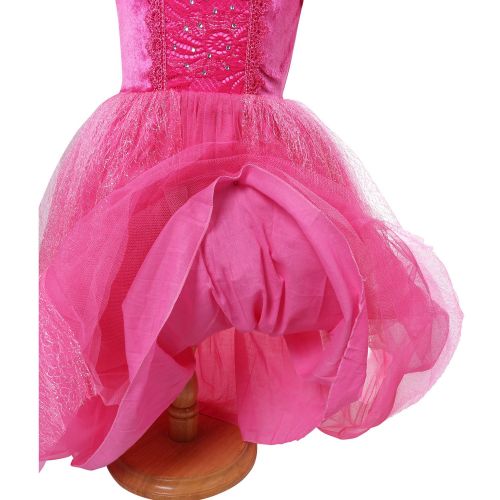  Kakawayi Girls Fancy Princess Dress with Butterfly 5 Layers