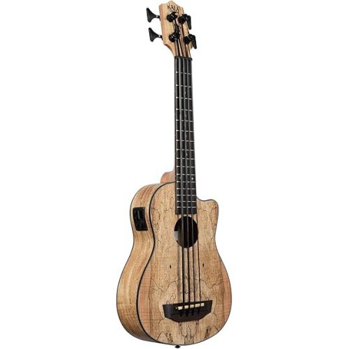  Kala U-Bass Spalted Maple Acoustic-Electric Bass Guitar - Natural