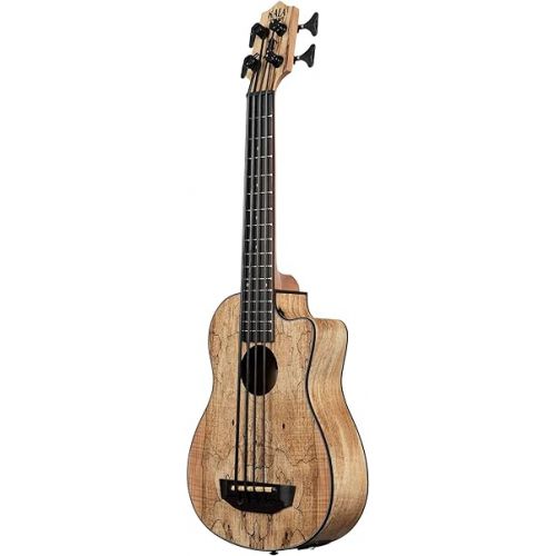  Kala U-Bass Spalted Maple Acoustic-Electric Bass Guitar - Natural