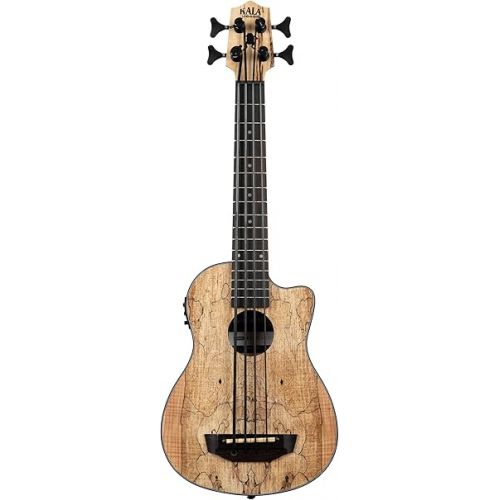  Kala U-Bass Spalted Maple Acoustic-Electric Bass Guitar - Natural