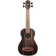 Kala UBASS-EBY-FSRW Striped Ebony Acoustic-Electric Ukulele Bass with Round Wounds