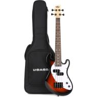 Kala Solidbody U-Bass Electric Bass Guitar - Tobacco Sunburst