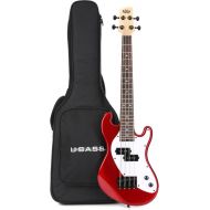 Kala Solidbody U-Bass Electric Bass Guitar - Red