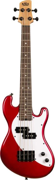  Kala Solidbody U-Bass Electric Bass Guitar - Red