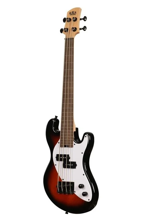  Kala Solidbody Fretless U-Bass Electric Bass Guitar - Tobacco Sunburst