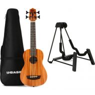 Kala Wanderer U-Bass Acoustic-Electric Bass Guitar with Stand - Natural Satin