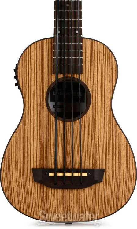  Kala U-Bass Zebrawood Acoustic-Electric Bass Guitar - Natural Satin