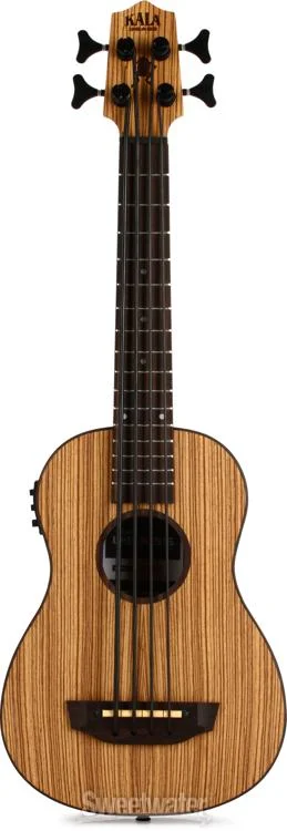  Kala U-Bass Zebrawood Acoustic-Electric Bass Guitar - Natural Satin