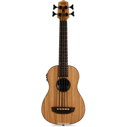  Kala U-Bass Zebrawood Acoustic-Electric Bass Guitar - Natural Satin