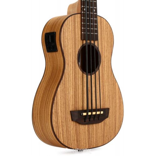  Kala U-Bass Zebrawood Acoustic-Electric Bass Guitar - Natural Satin