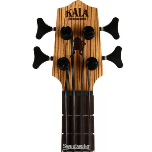  Kala U-Bass Zebrawood Acoustic-Electric Bass Guitar - Natural Satin